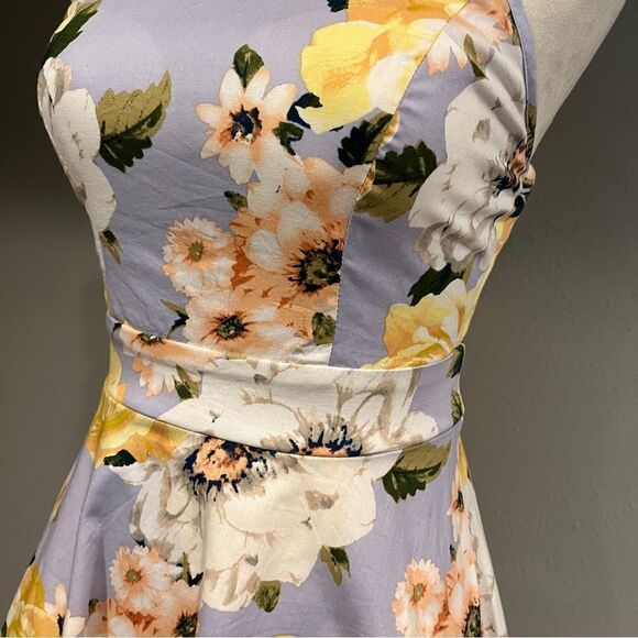 Speechless adjustable straps mini floral halter skater style sundress - Picture 4 of 15